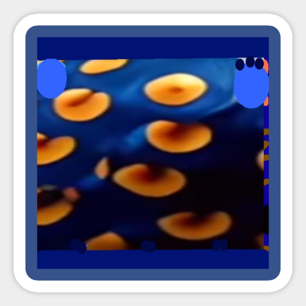 Deep Blue Yolk Sticker by 2triadstore
